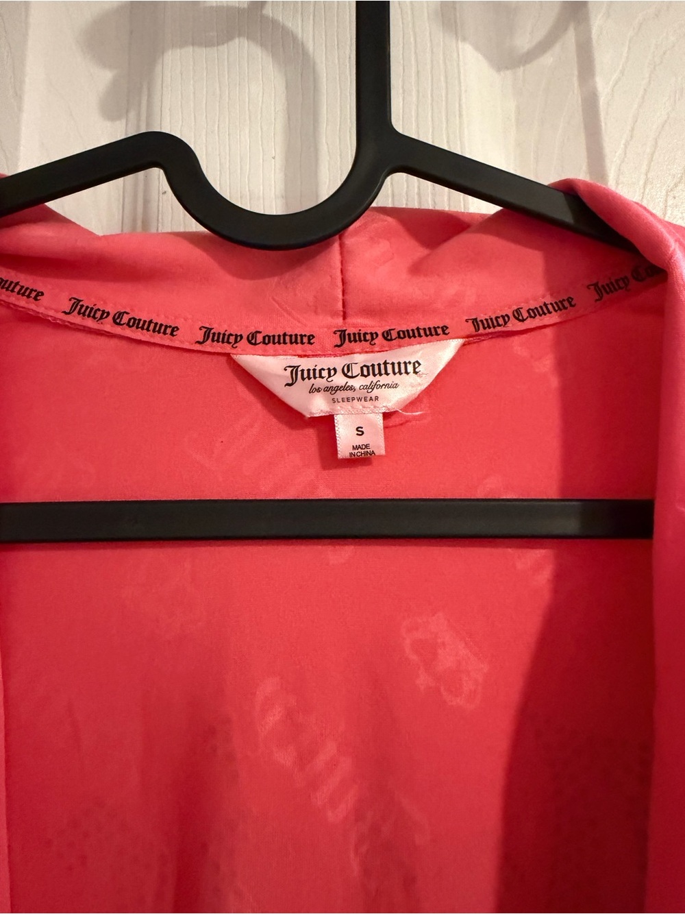 Juicy Couture Coral Robe with Tie-Waist - Picture 4 of 6